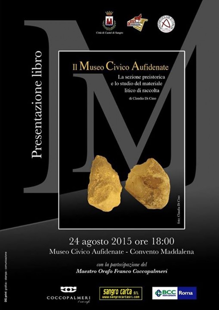 Castel di Sangro, domani la presentazione del libro di Claudia Di Cino: lo studio del materiale litico di raccolta