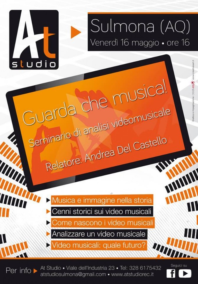 Sulmona – “Guarda che musica”, il 16 maggio a scuola con Andrea Del Castello