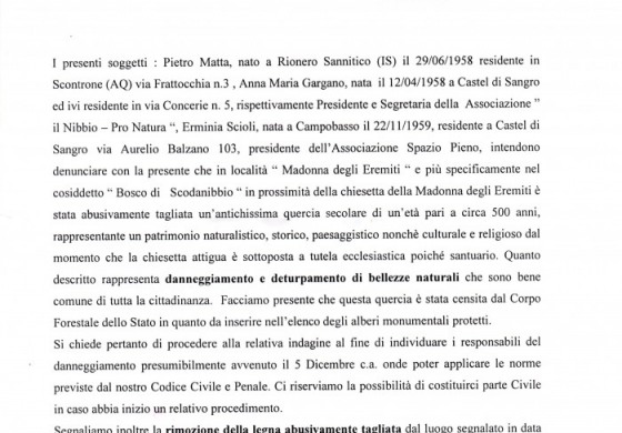 Esclusivo - Ecco i motivi della denuncia di 'Nibbio' e 'Spazio Pieno'