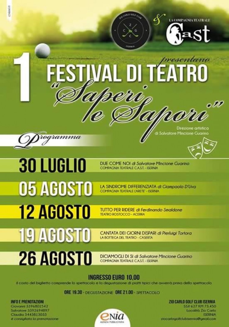 Isernia, apre il sipario il Festival di teatro “Saperi e Sapori”