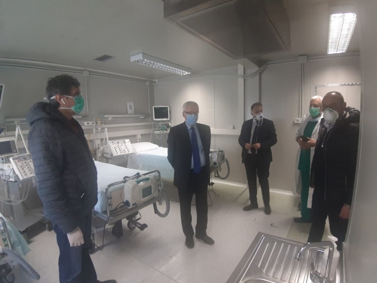 Marsilio visita il g8 dell’Aquila, l’azienda: una grande risposta, da una grande squadra, per una grande emergenza