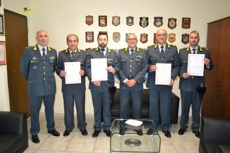 Guardia di Finanza Isernia: Onorificenze per quattro militari per esemplare servizio