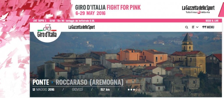 Giro d’Italia in Alto Sangro, chiusura SS. 17 e anticipo termine delle lezioni