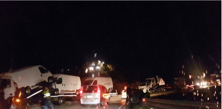 SS. 158 – Automobile contro bisarca, spaventoso incidente a Colli a Volturno