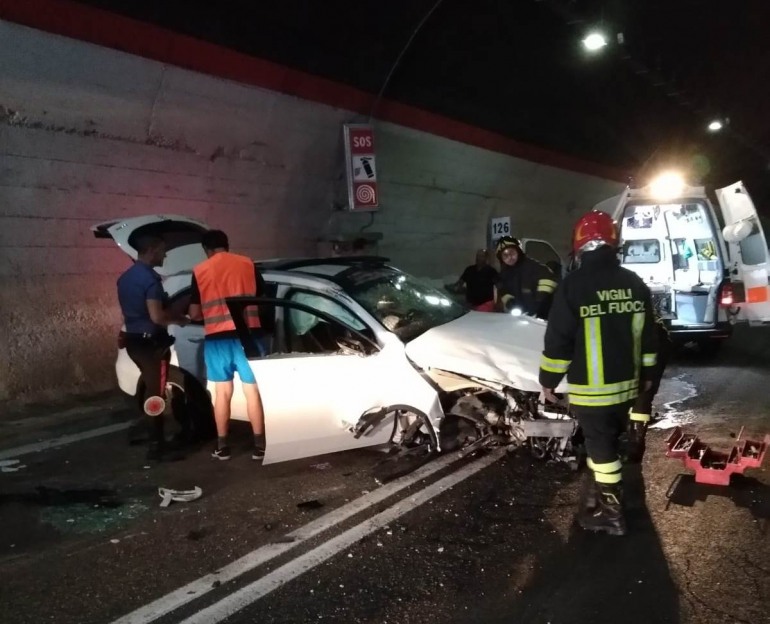 Incidente dentro la galleria sul Piano delle Cinque Miglia