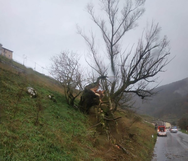 Alto Sangro, maltempo: raffiche di vento e allagamenti