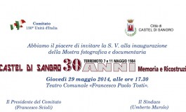 Castel di Sangro, Invito a teatro. Immagini e testimonianze sul sisma del 1984