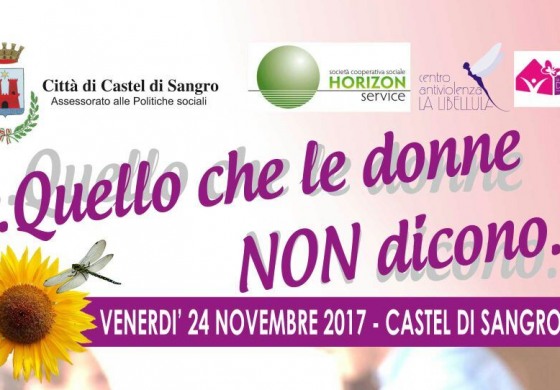 Giornata internazionale contro la violenza sulle donne, a Castel di Sangro due grandi eventi