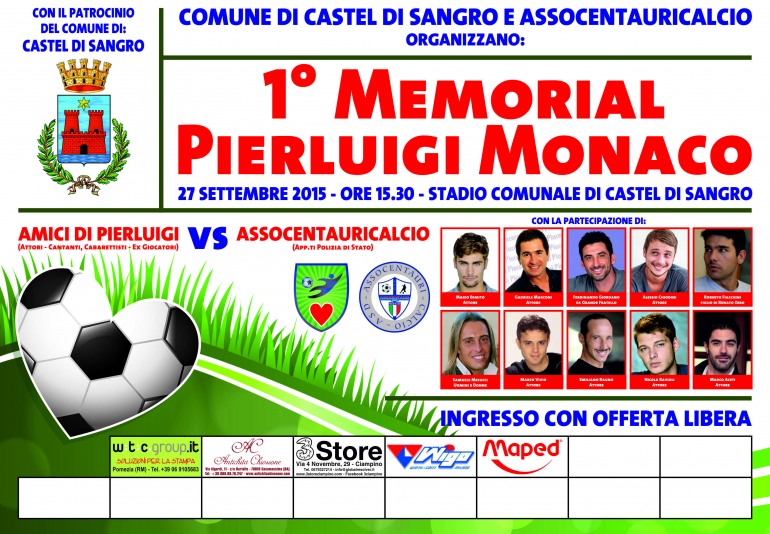 Castel di Sangro ‘Memorial Pierluigi Monaco’, domenica 27 l’incontro di calcio