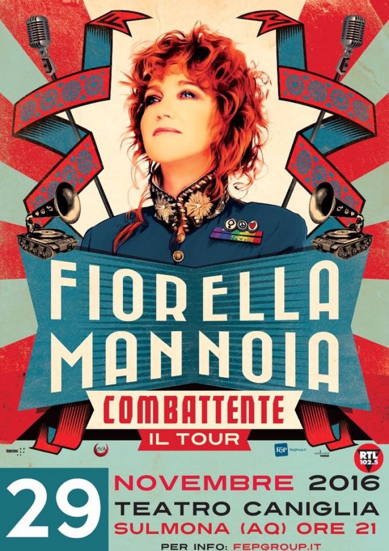 Sulmona, concerto di Fiorella Mannoia: è caccia al biglietto