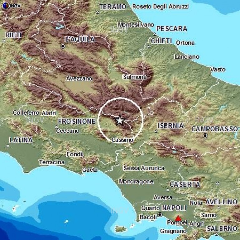 Scosse di terremoto in Alto Molise e sulle Mainarde