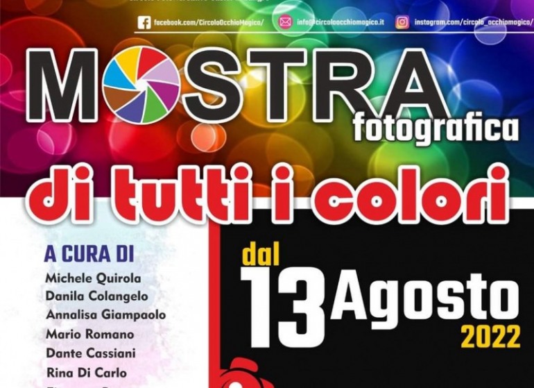 Circolo Occhiomagico inaugura la “Terapia del colore” a Castel di Sangro nella Sala degli Archi