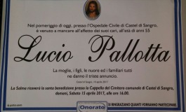 Necrologio - Castel di Sangro, si è spento improvvisamente Lucio Pallotta