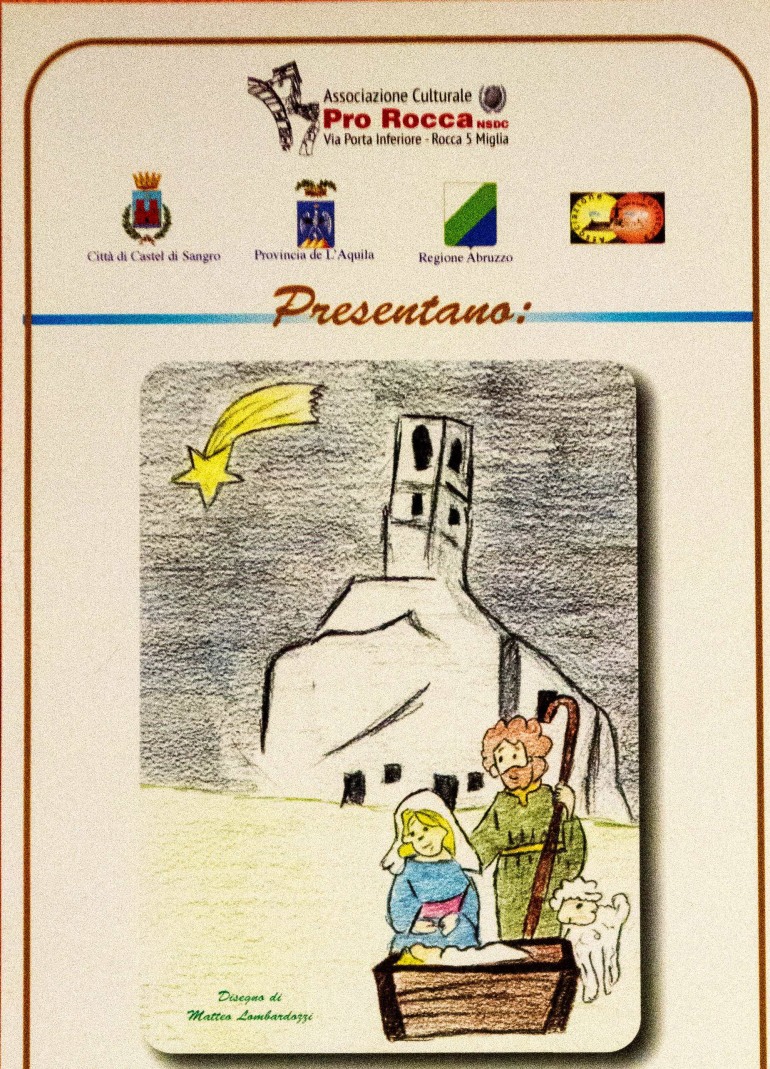 Roccacinquemiglia, sabato 19  dicembre:  1^ edizione del presepe a dimensioni reali