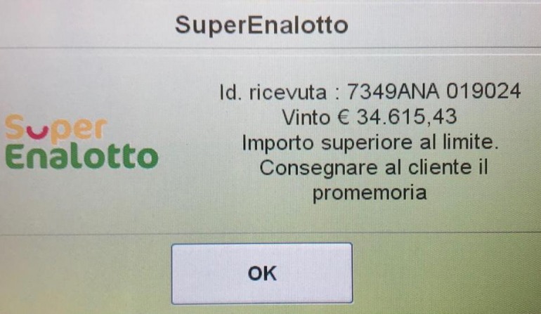 Molise fortunato, a San Pietro Avellana cliente della stazione Eni vince 35.000 euro al supernalotto