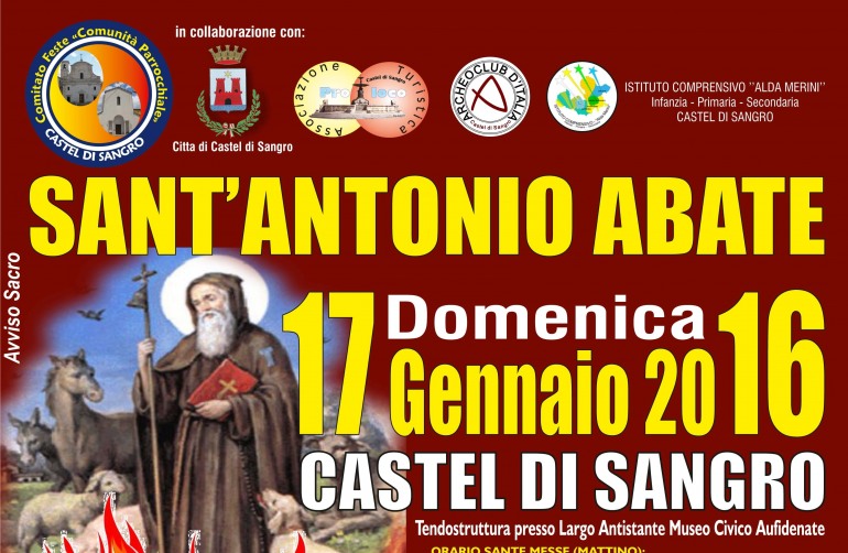 Castel di Sangro si prepara a festeggiare Sant’Antonio Abate