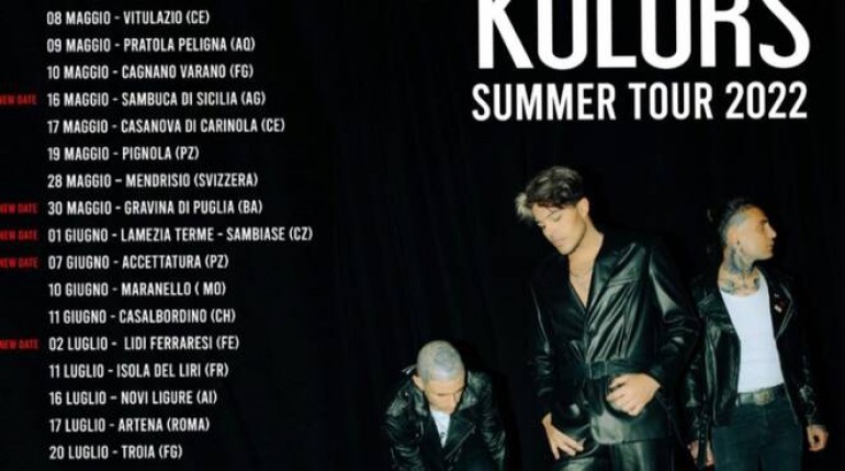 The Kolors a Castel di Sangro, Stash e la sua band alla festa di San Rufo il 26 agosto