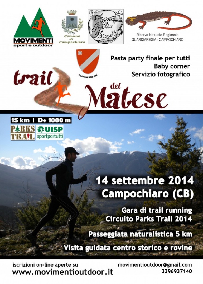 Trail del Matese, pronti per la partenza. Domenica 14 settembre a Campochiaro