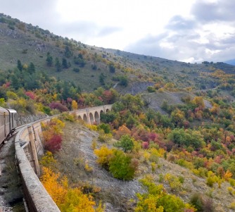 Alla scoperta del foliage autunnale con la "Transiberiana d'Italia", il treno storico della Ferrovia dei Parchi