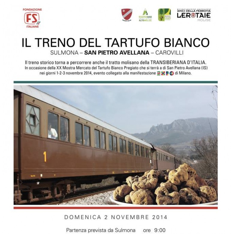 E’ in arrivo sul binario della Transiberiana d’Italia ” Il treno del tartufo bianco”