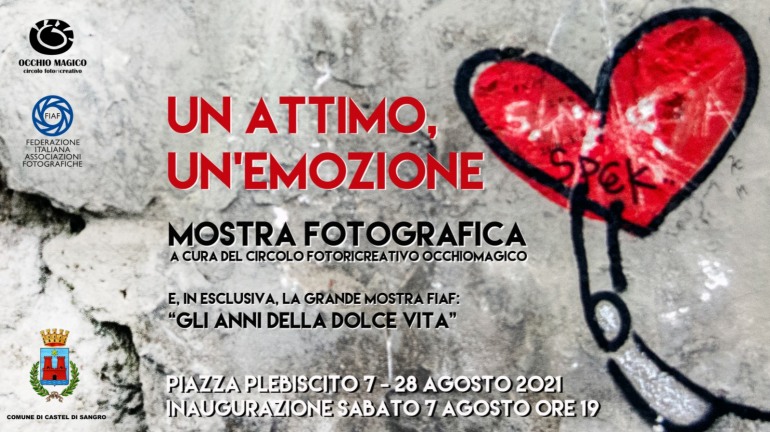 Inaugurazione mostra fotografica “Un attimo un’emozione”, Piazza Plebiscito a Castel di Sangro